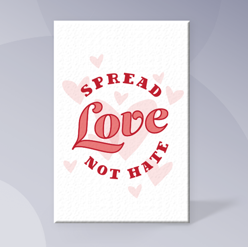 Picture of Spread Love Not Hate Canvas Print